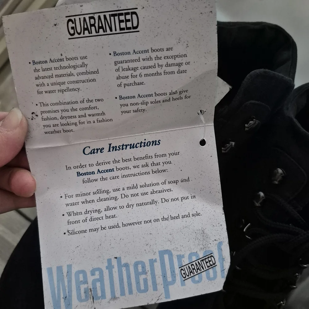 NWT Boston Accent Weatherproof/Waterproof Black Ankle Boots Size 8.5